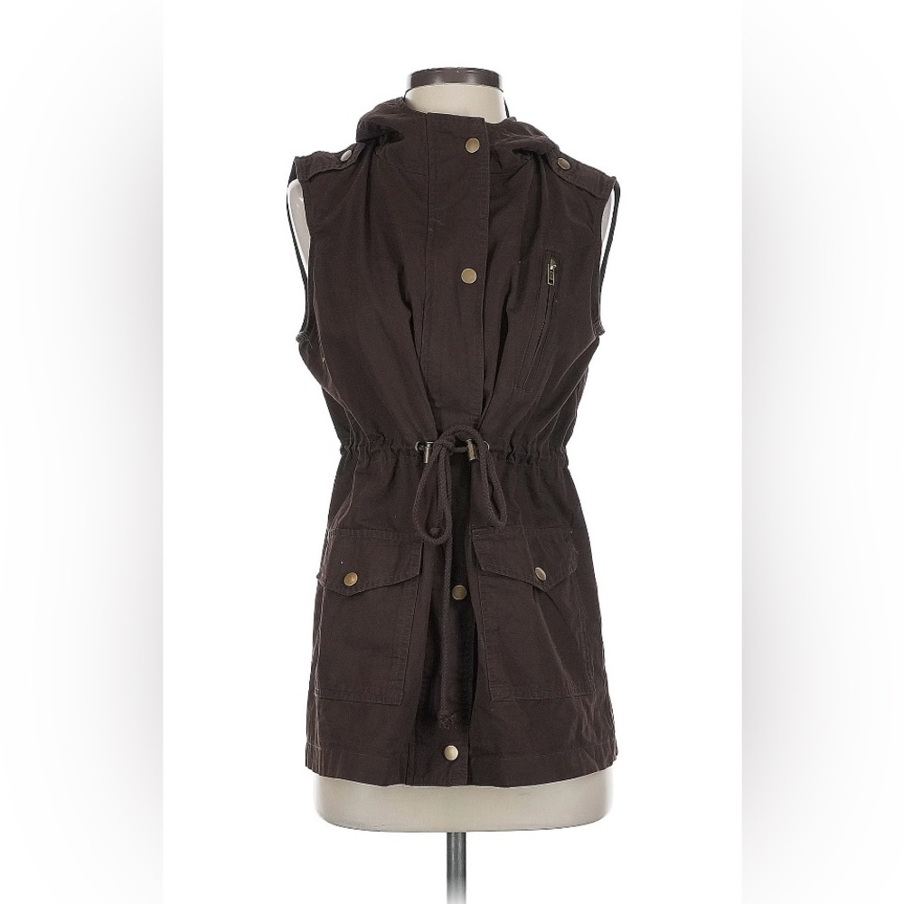 Zenana Outfitters Dark Brown Utility Vest